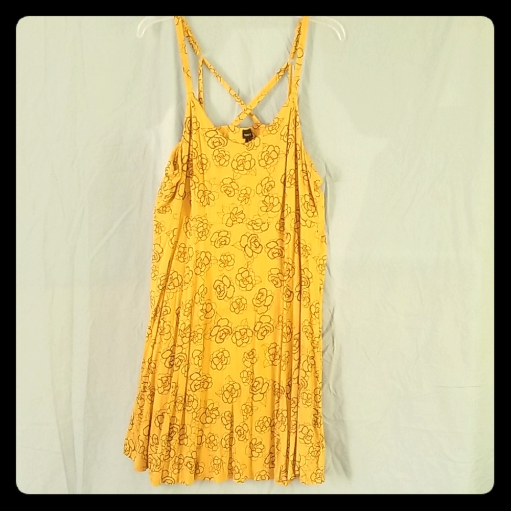Yellow Flower Print Dress